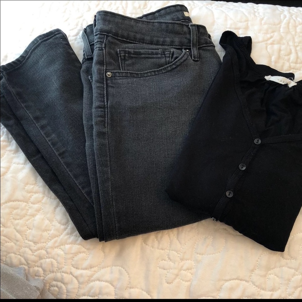 Levi’s 711 skinny jeans and crop top